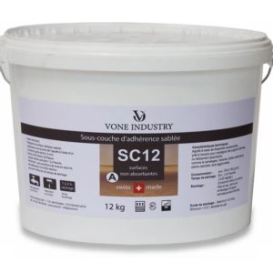 Sous couche adh&eacute;rente sabl&eacute;e adapt&eacute;e au surfaces lisses non absorbante. Carrelage, marbre, pierre, bois composite, fermacell hydro, startifi&eacute; etc.